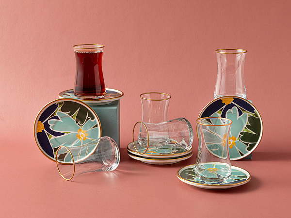 Big Flower Tea set 160 ml 12 pcs