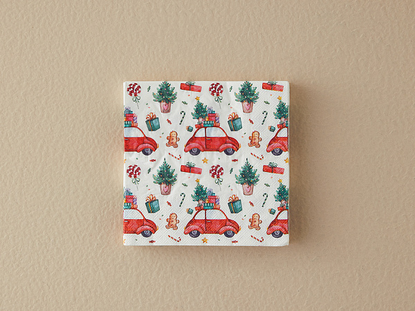 Christmas Car Paper napkins 33х33 cm 20 pcs