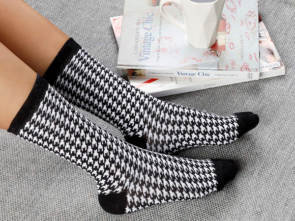 Houndstooth Socks 36-40