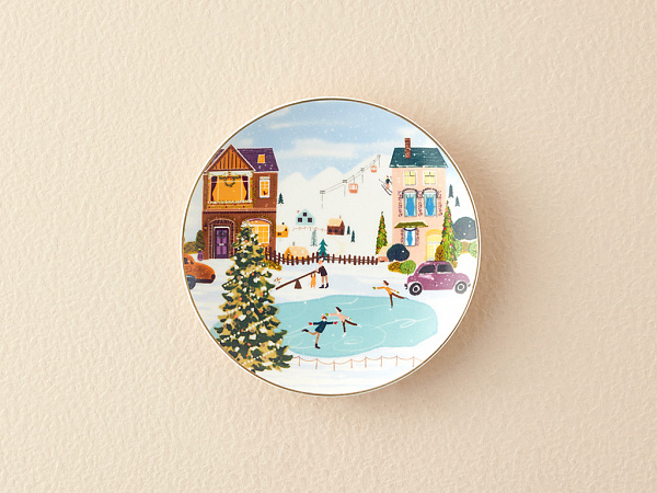 Cheerful Skate Plate for cake 20 cm