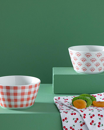 Dainty Gingham Deep Plate Set 14 cm 2 pcs