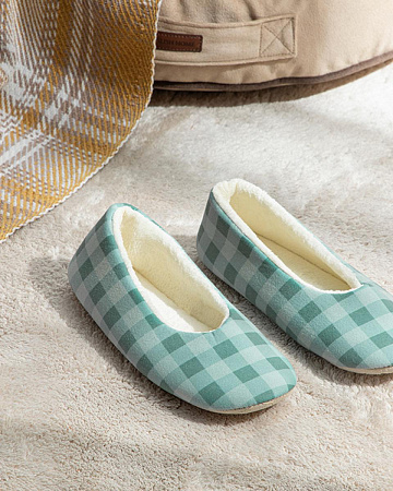 Modern Plaid Slippers 36