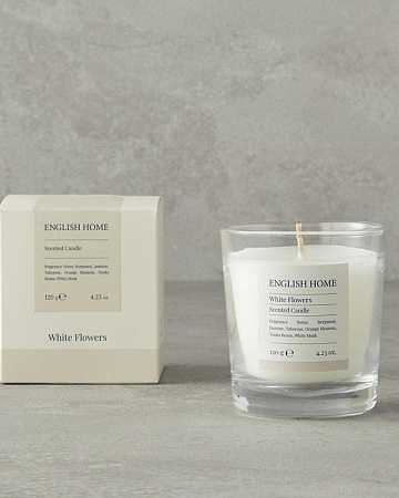 White flowers Aroma candle 120 g