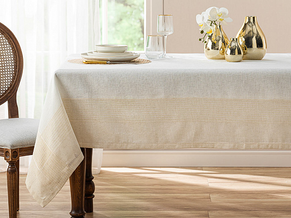 Shiny Linen Tablecloth 150x200 cm