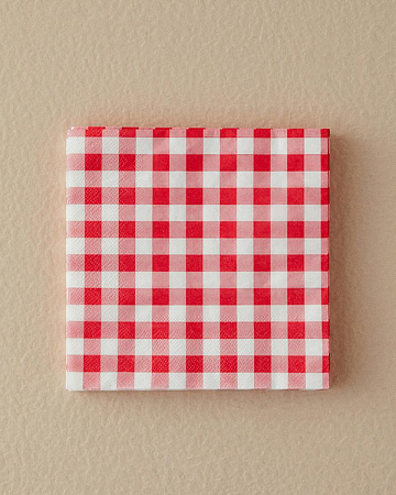 Red Plaid Paper napkins 33х33 cm 20 pcs