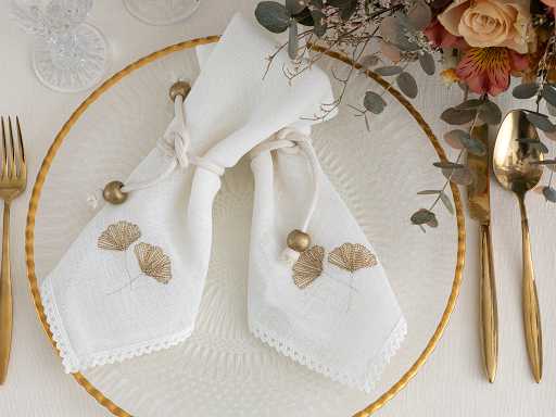 Gingko Set of napkins 40x40 cm 4 pcs