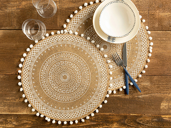 Pompon Set of napkins 38 cm 2 pcs