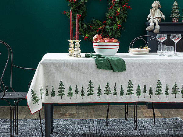 Pine Tree Forest Tablecloth 150x200 cm