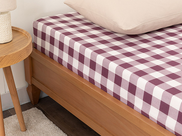 Gingham Простирадло на резинці 180х200х25 см