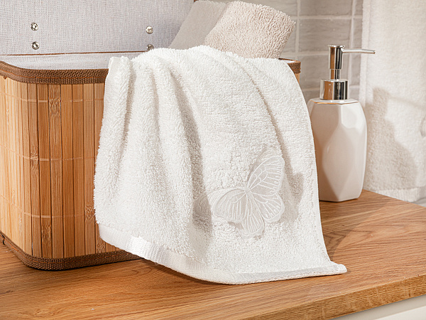 White Butterfly Hand towel cotton 30х45 см