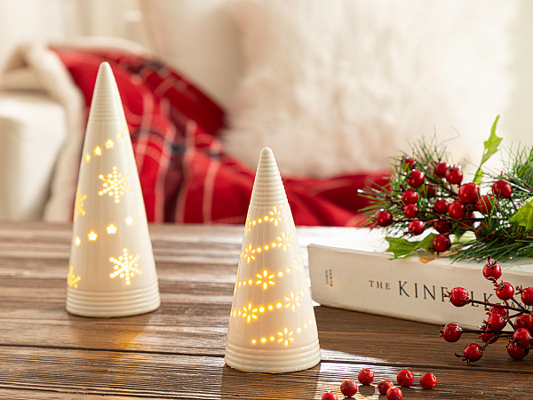 Christmas Tree Statuette with LED backlight 6х6х13 cm