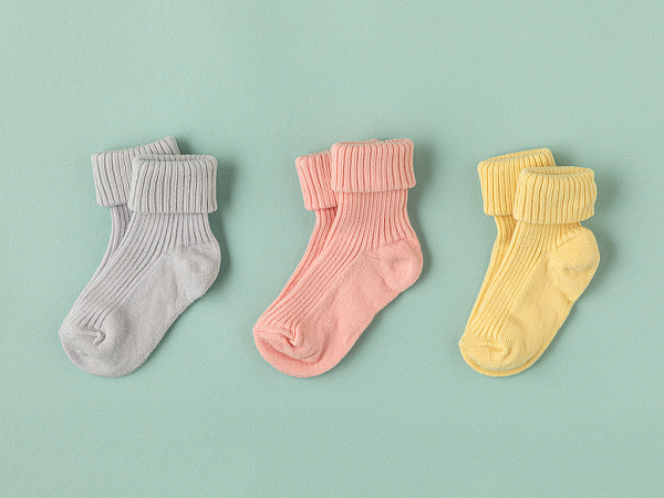 Colorful Set of baby socks 6-12 months 3 pcs