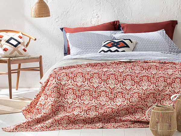 Ethnic Coral Покрывало для кровати 240х220 см