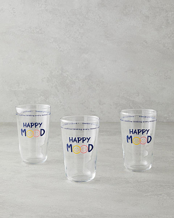 Happy Mood Set of glasses 400 ml 3 pcs