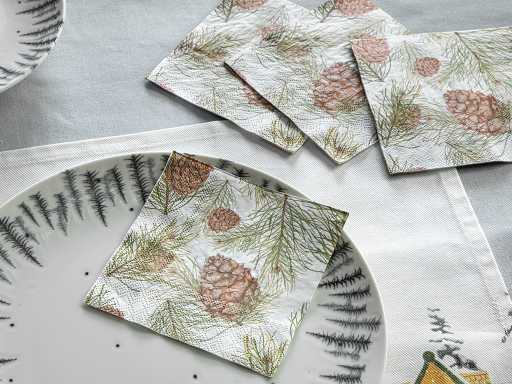 Pinecones Салфетки бумажные 25х25 см 20 шт