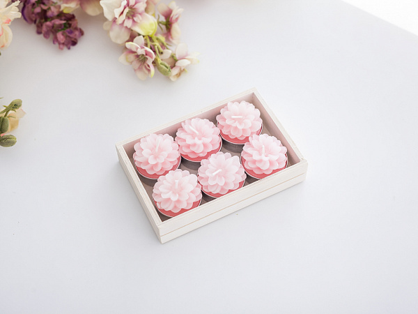 Little Camellia Set of candles 6 pcs