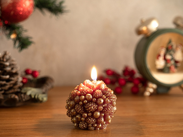 Pinecone Ball Свічка 6.6х6.6х6.7 см