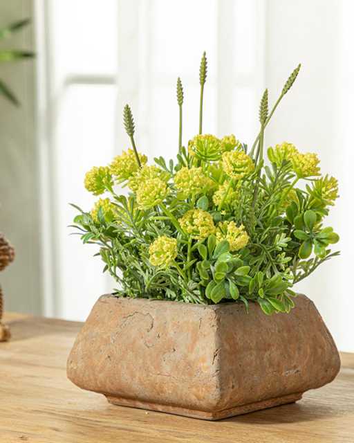 Colorful Flowers Artificial flower in a pot 14х22 cm