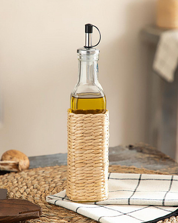 Stripe Wicker Capacity for glass oil 240 ml