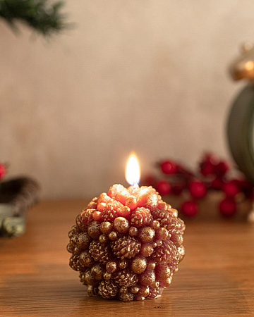 Pinecone Ball Свічка 6.6х6.6х6.7 см