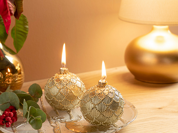 Christmas Ball Candle 7х7х15 cm