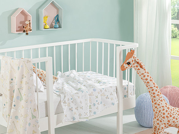 Mini Giraffe Children's pique sheet 100x150 cm