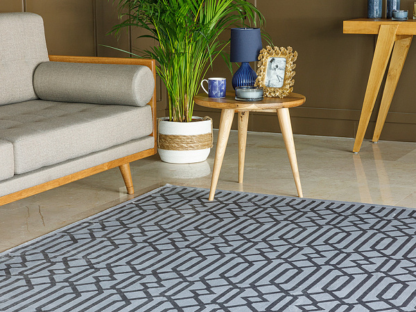 Velvet Geometric Бавовняний Килим 80х250 см