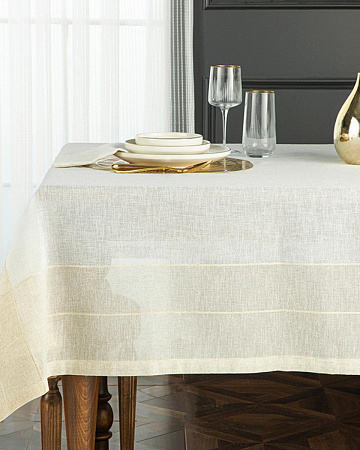 Luxe Linen Look Tablecloth 150x200 cm