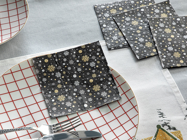 Stars and Snow Серветки паперові 25х25 см 20 шт