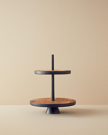 Modern Wood Tiered stand 28 cm