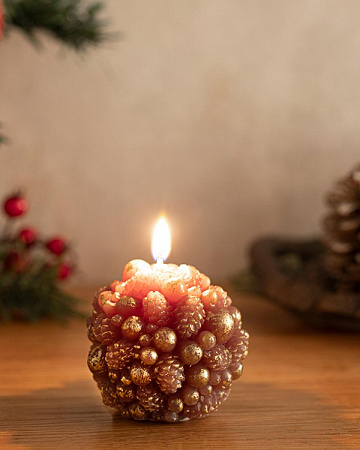 Pinecone Ball Candle 6.6х6.6х6.7 cm