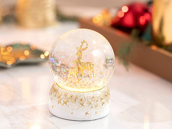 My Deer Снежный шар с LED подсветкой 9х9х11 см