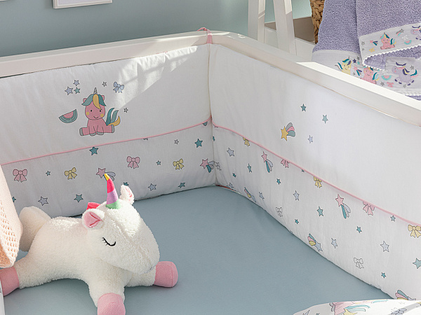 Mini Unicorn Захист для дитячого ліжечка 200х40 см