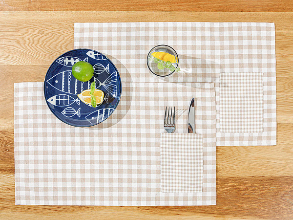 Gingham Set of napkins 30х50 cm 2 pcs