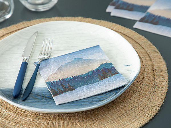 Mountain Forest Paper napkins 25х25 cm 20 pcs