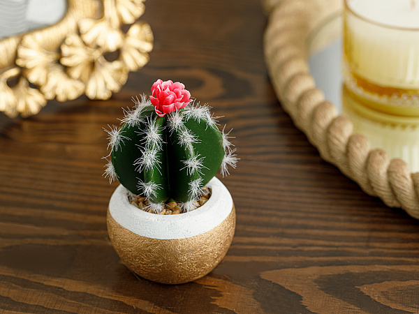 Cactus Artificial flowers in a pot 7x7x11 cm