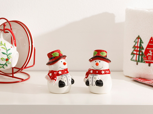 Snowman Солонка и перечница 5х8 см 2 шт