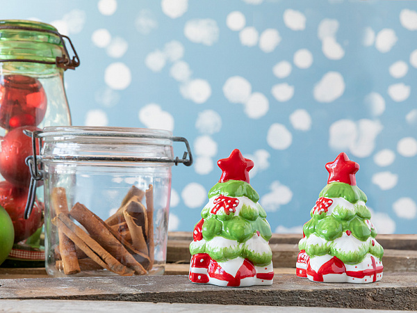 Christmas Tree Солонка и перечница 6х5х9 см