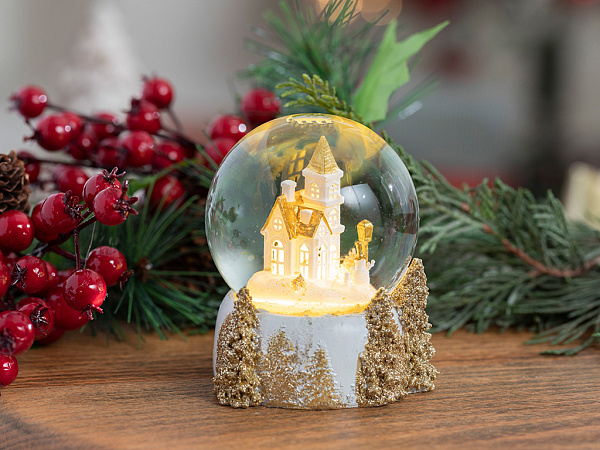 Sparkly Home Снежный шар с LED подсветкой 7х7х9 см