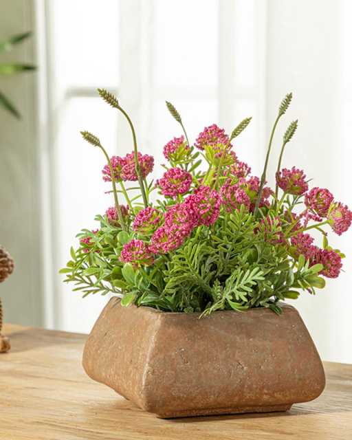 Colorful Flowers Artificial flower in a pot 14х22 cm