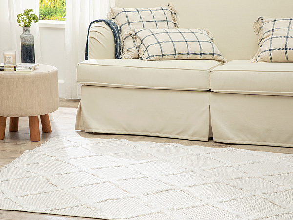 Modern Check Cotton Carpet 155х230 cm