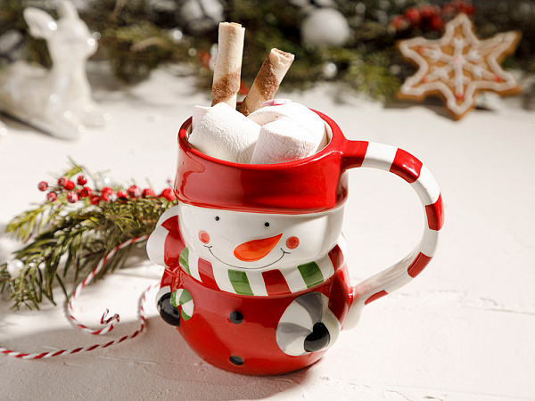 Snowman Cup 12x8x10 cm - купить в интернет магазине домашнего текстиля и  декора ENGLISH HOME