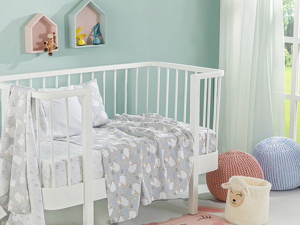 Little Lamb Дитяче простирадло піке 100х150 см