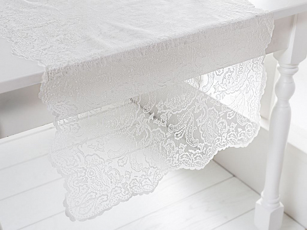 Paisley Столовая дорожка с кружевом 50х150 см