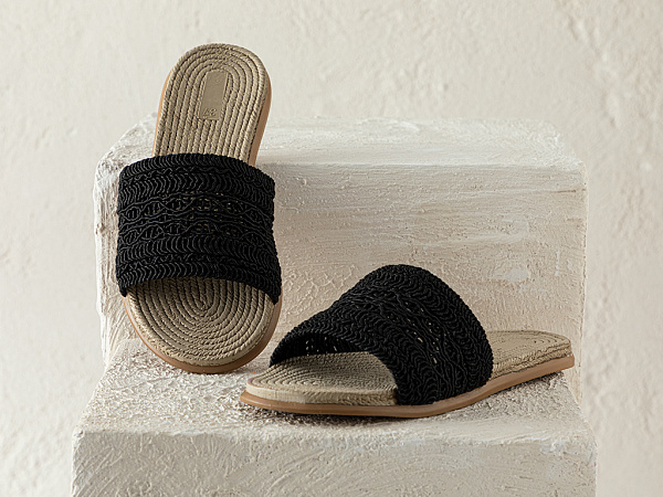 Lace Straw Пляжные тапочки 38