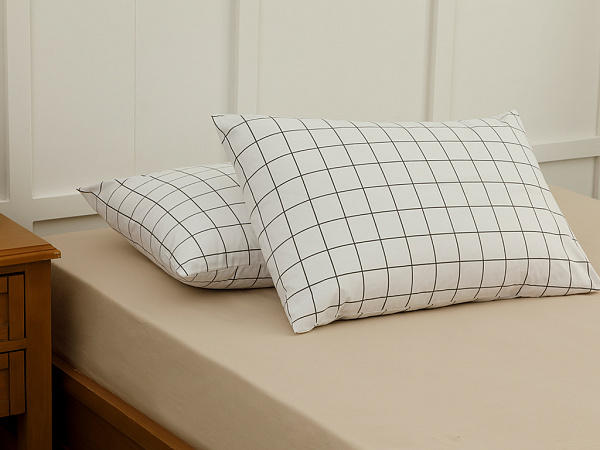 Plain Check Set of pillowcases 50x70 cm